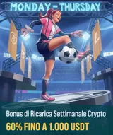 Bonus di ricarica settimanale crypto